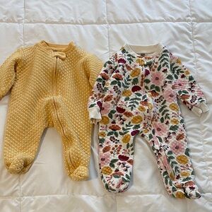 Hudson Baby Premium Quilted Zipper Sleep and Play 2 piece